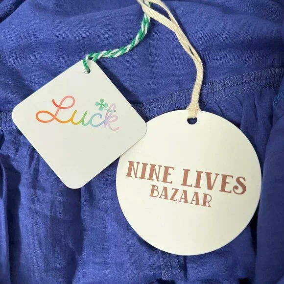 Nine Lives Bazaar Womens Florentina Sleeveless Midi Dress Indigo Purple size 4 - Picture 12 of 14